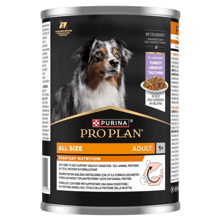PURINA Pro Plan Everyday nutrition All size Adult Tacchino in gelatina - cibo umido per cani - 400g