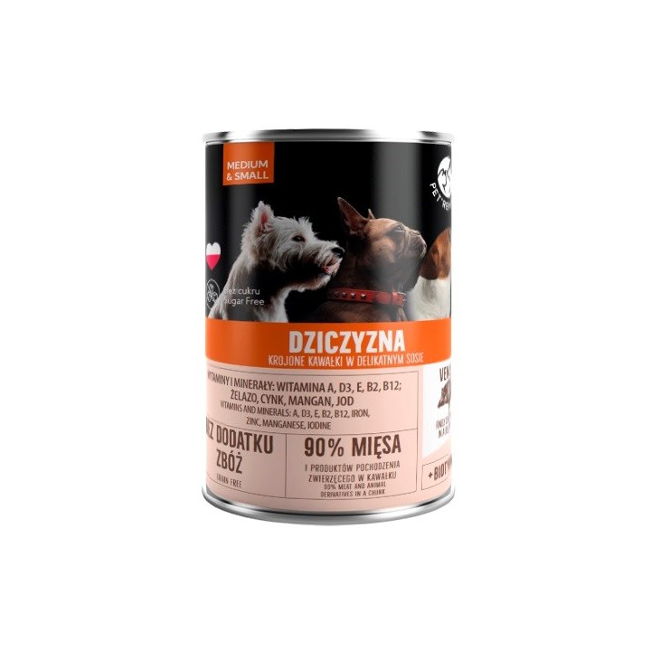 PET REPUBLIC Adult Medium & Small selvaggina - cibo umido per cani - 400g