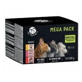 PETREPUBLIC Mega Pack Pollo salmone vitello - cibo umido per gatti - 12x100g