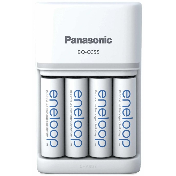 Caricabatterie PANASONIC Eneloop Smartplus BQ-CC55 + 4x AA 2000 mAh (K-KJ55MCD40E)