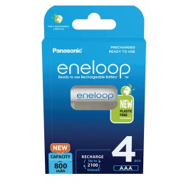 Batterie ricaricabili PANASONIC ENELOOP AAA 800 mAh 4 szt (BK-4MCDE/4CP)