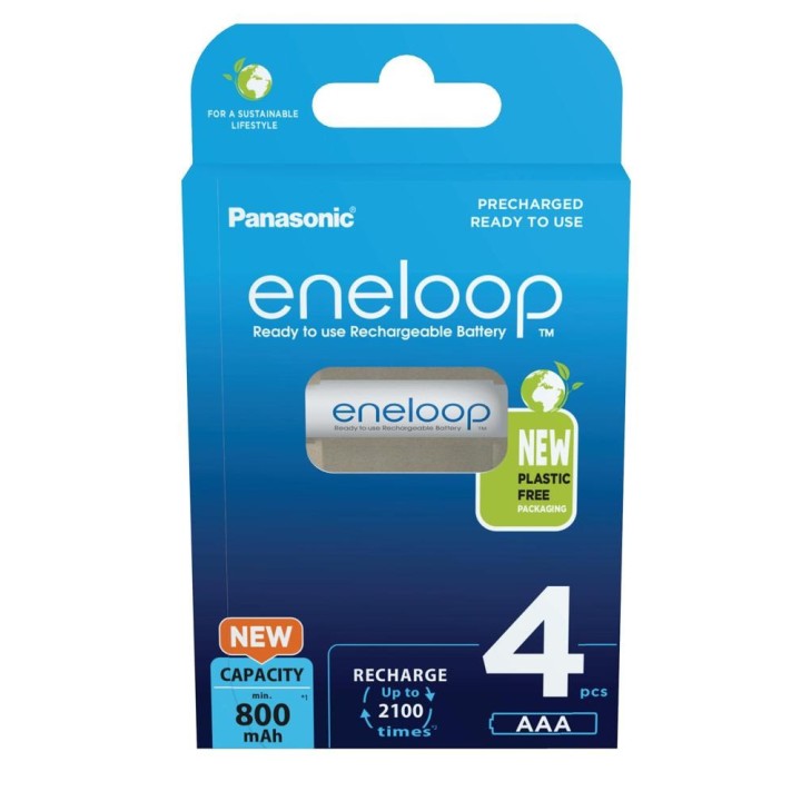 Batterie ricaricabili PANASONIC ENELOOP AAA 800 mAh 4 szt (BK-4MCDE/4CP)