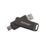 Chiavetta PATRIOT Rage R550 32GB 100 MB/S USB A+C design girevole (PE32GR550DSAD) nero