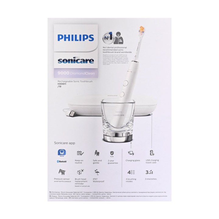 Philips HX9911/19 spazzolino elettrico spazzolino sonico adulti bianco