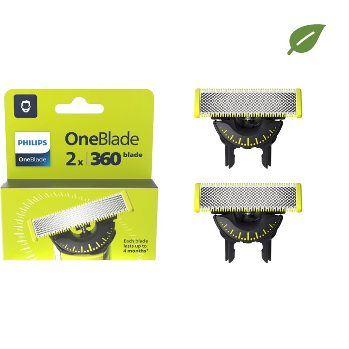 Philips Norelco OneBlade OneBlade 360 QP420/50 lama di ricambio confezione 2