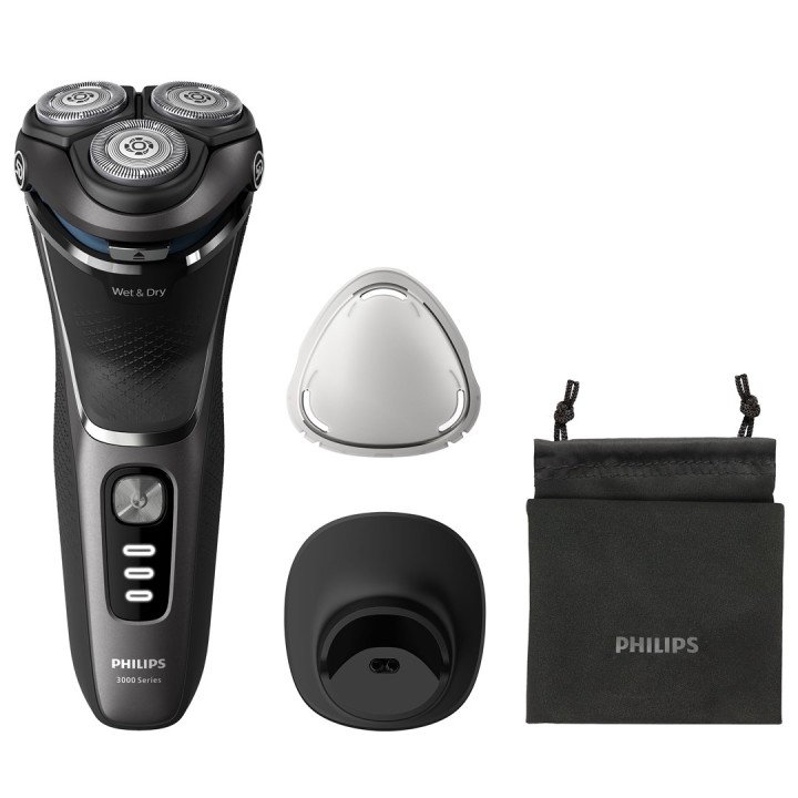 Philips S3343/13 rasoio da uomo rasoio rotante trimmer nero cromato