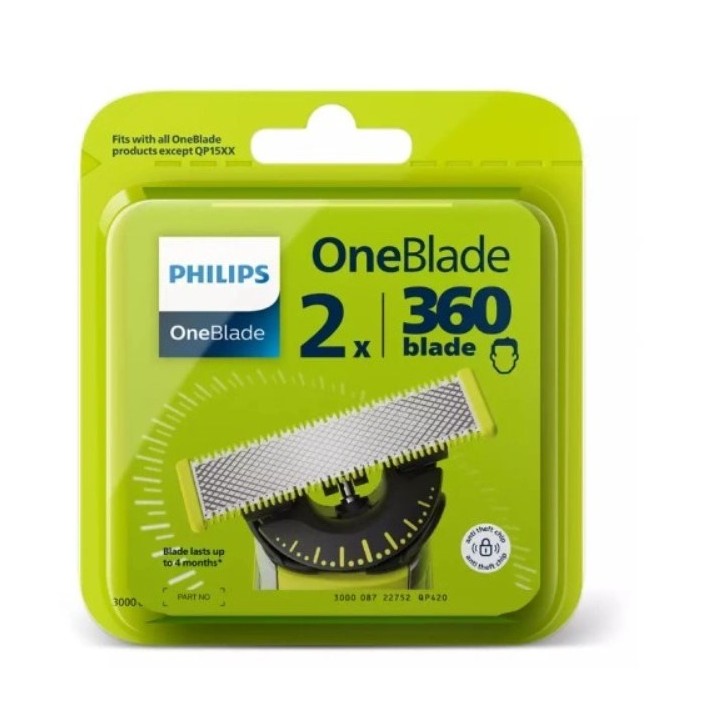 Philips Norelco OneBlade OneBlade 360 QP420/50 lama di ricambio confezione 2