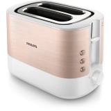 Philips Viva Collection HD2638/11 tostapane 7 2 fette 950 W Oro rosa Bianco