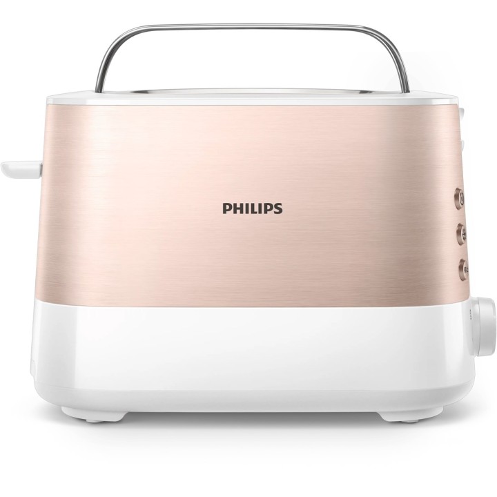Philips Viva Collection HD2638/11 tostapane 7 2 fette 950 W Oro rosa Bianco