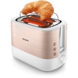 Philips Viva Collection HD2638/11 tostapane 7 2 fette 950 W Oro rosa Bianco