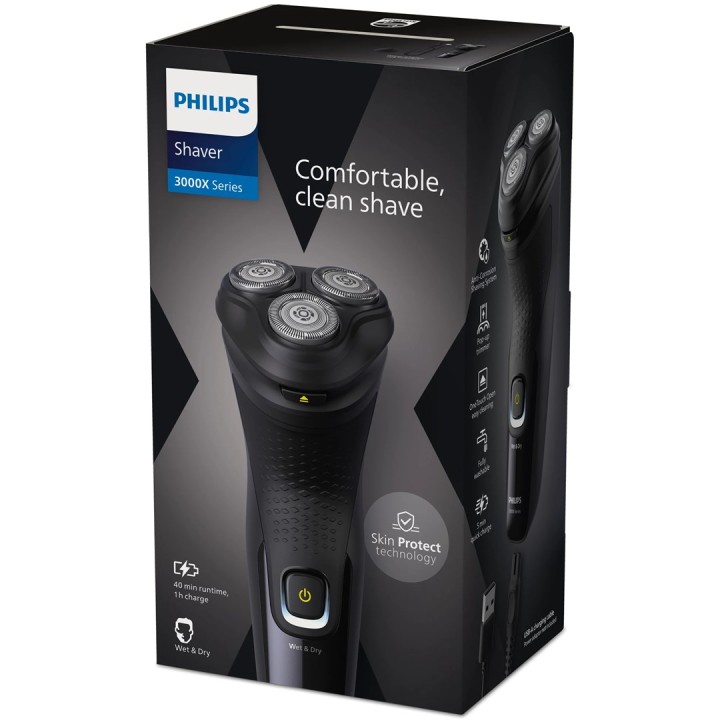 Philips X3021/00 rasoio da uomo rasoio rotante trimmer nero
