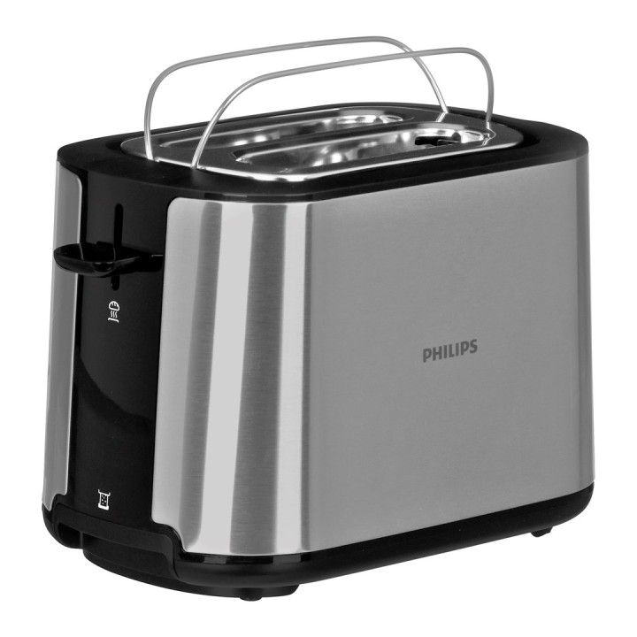 Philips Viva Collection HD2650/90 tostapane 2 fette 950 W Nero Acciaio inossidabile