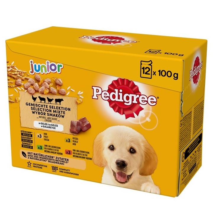 PEDIGREE Selezione Junior Mix - Cibo umido per cani - 12x100 g