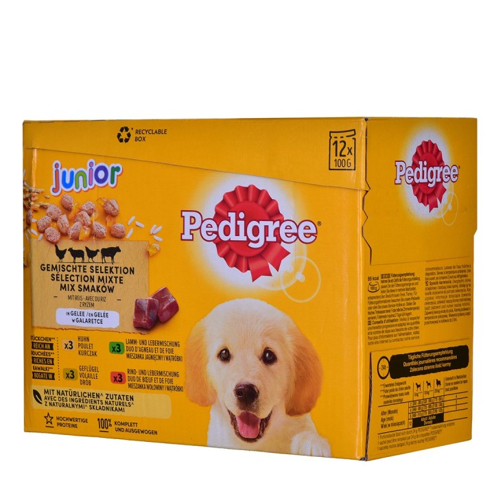 PEDIGREE Selezione Junior Mix - Cibo umido per cani - 12x100 g