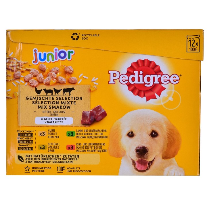 PEDIGREE Selezione Junior Mix - Cibo umido per cani - 12x100 g