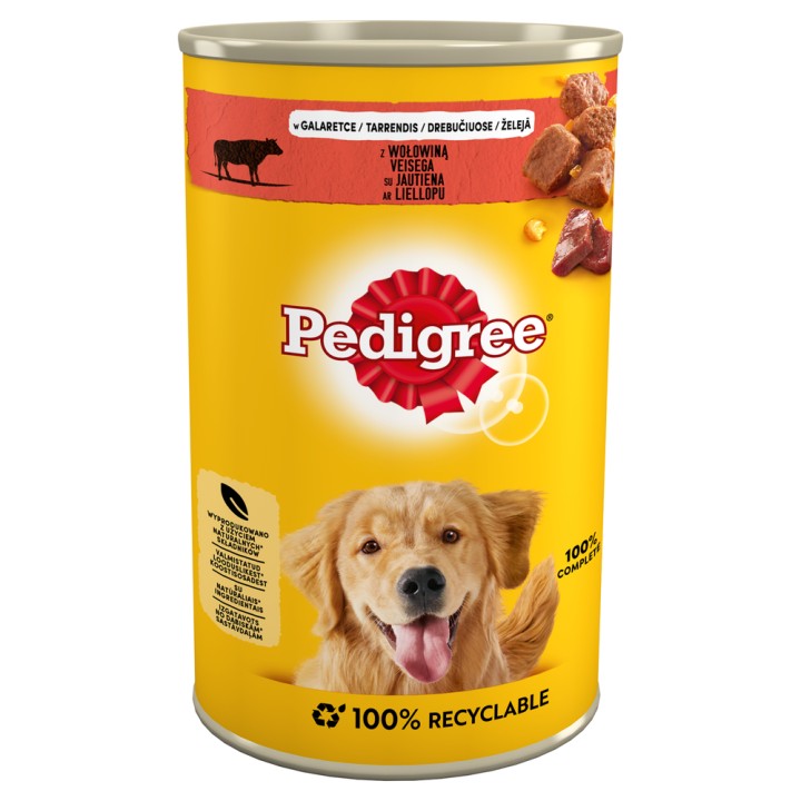 Pedigree 5900951015854 cibo umido per cani manzo Adult 1.2 kg