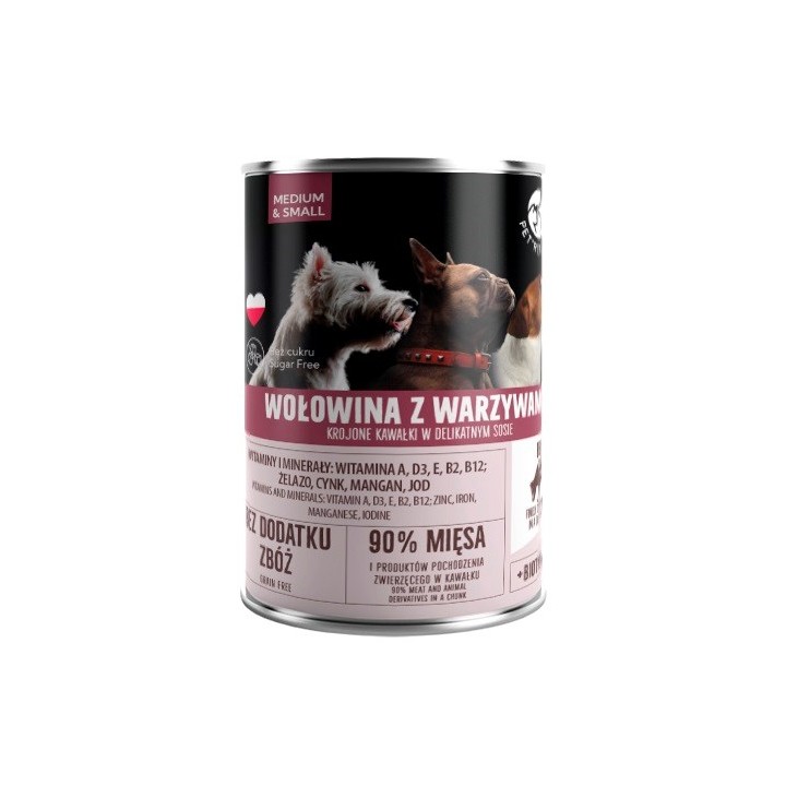 PET REPUBLIC Adult Medium & Small manzo con verdure - cibo umido per cani - 400g