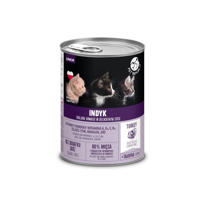 PET REPUBLIC Junior tacchino - cibo umido per gatti - 400g