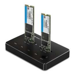 Qoltec 50310 stazione aggancio unità 2x SSD M.2 SATA | NGFF | USB tipo C
