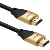 Qoltec 50354 HDMI v2.1 cavo ultraveloce 8K | 60Hz | 30AWG | GOLD | 1m