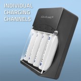 Qoltec 50653 caricabatterie per tipo Ni-MH R03/AAA R6/AA