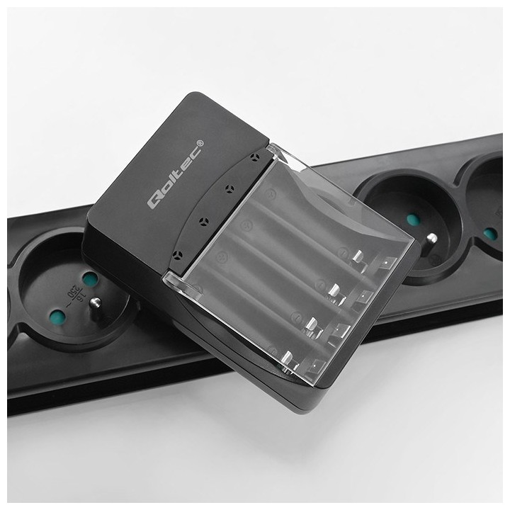 Qoltec 50653 caricabatterie per tipo Ni-MH R03/AAA R6/AA