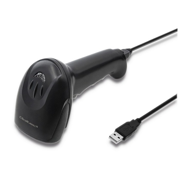 Qoltec 50866 lettore di codici a barre laser 1D | CCD | USB | nero