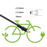 Qoltec 50761 caricabatterie per batterie e-bike 36V | 42V | 2A | 5.5*2.5