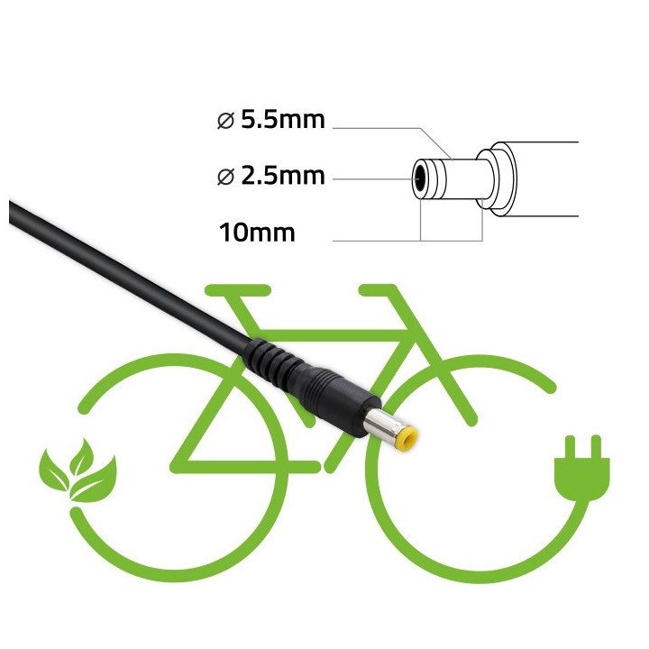 Qoltec 50761 caricabatterie per batterie e-bike 36V | 42V | 2A | 5.5*2.5