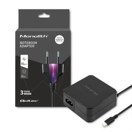 Qoltec 51027 Caricabatterie | 65W | 5-20.3V | 2-3.25A | USB type C | PD