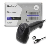 Qoltec 50868 scanner laser wireless 1D | 2D | nero
