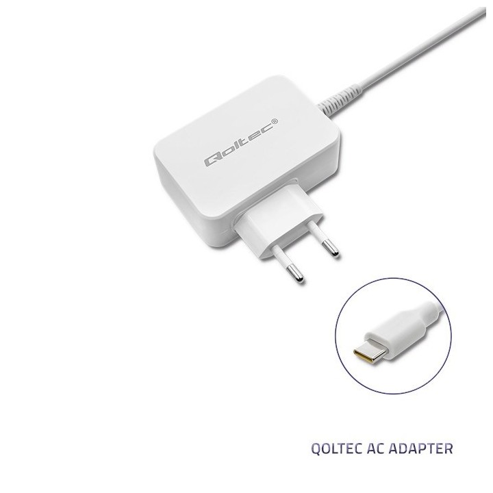 Qoltec 51039 alimentatore/inverter per interni 65 W bianco