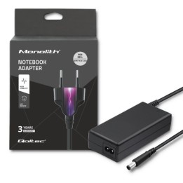 Qoltec 51519.65W Alimentatore per Dell | 65W | 19.5V | 3.34A | 7.4*5.0+pin | +cavo di alimentazione
