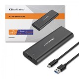 Qoltec 50311 enclosure storage SSD nero M.2
