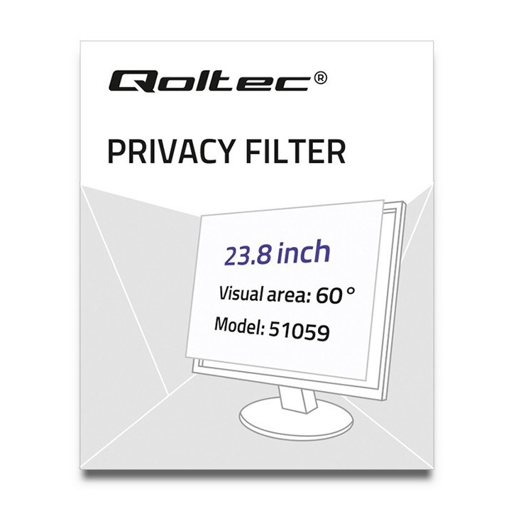 Qoltec 51059 filtri privacy per display 60.5 cm (23.8 )