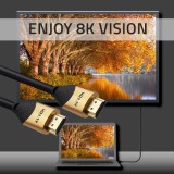 Qoltec 50355 HDMI v2.1 cavo ultraveloce 8K | 60Hz | 28AWG | GOLD | 2m