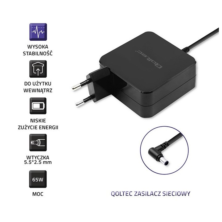 Qoltec 51745 alimentatore/inverter per interni 65 W nero