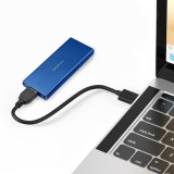 Qoltec 51832 Case | disco M.2 SSD | SATA | NGFF| USB 3.0 | Super speed 5Gb/s | 2TB | blu