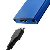 Qoltec 51832 Case | disco M.2 SSD | SATA | NGFF| USB 3.0 | Super speed 5Gb/s | 2TB | blu