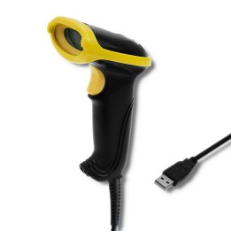Qoltec 50867 lettore laser 1D | 2D | USB | nero