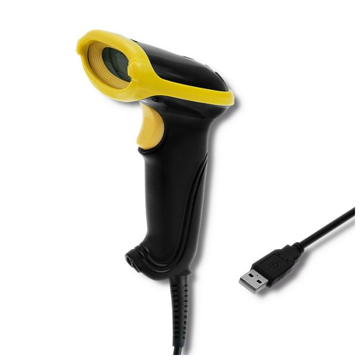 Qoltec 50867 lettore laser 1D | 2D | USB | nero