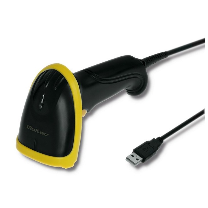 Qoltec 50867 lettore laser 1D | 2D | USB | nero