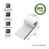 Qoltec 51895 Rotolo termico 57 x 30 | 55g / m2 | 10 pezzi | senza BPA