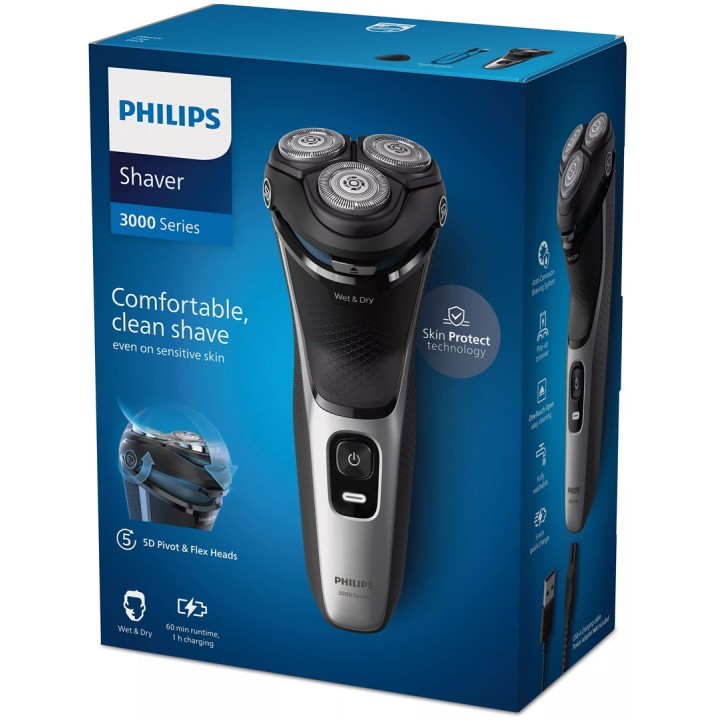 Philips 3000 serie Rasoio S3143/00 Rasoio elettrico bagnato & asciutto