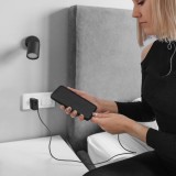 Qoltec 52381 Caricabatterie superrapido PD | 1xUSB-C | 1xUSB| 90W | 5-20V | 2.4-4.35A | nero