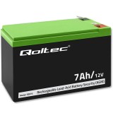 Qoltec 53076 AGM Batteria | 12V | 7Ah | Sicurezza