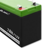 Qoltec 53076 AGM Batteria | 12V | 7Ah | Sicurezza