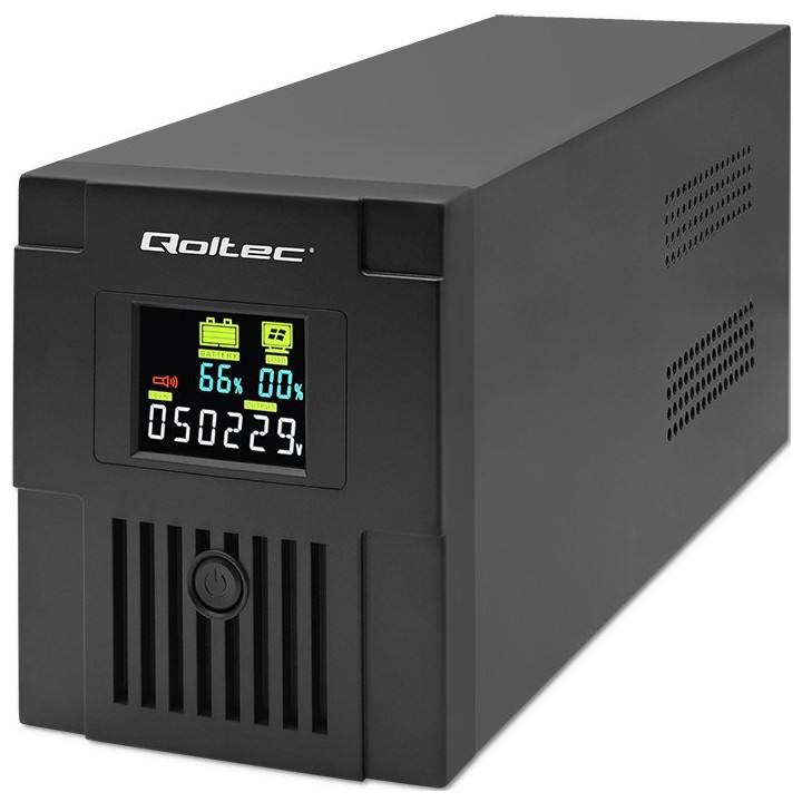 Qoltec 53770 Gruppo di continuità (UPS) Line-Interactive 1.5 kVA 900 W 2 AC presa/e