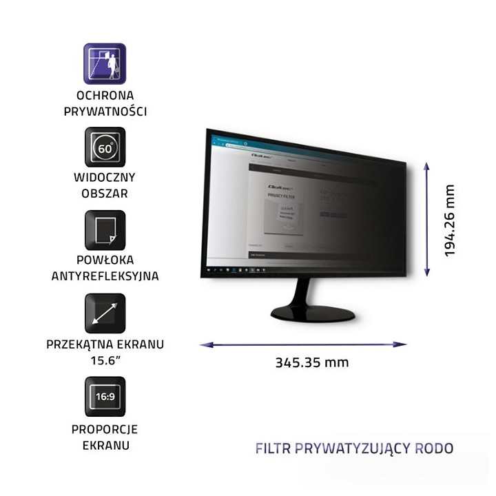 Qoltec 51052 Privacy filtro 15.6 | 16:9