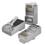 Qoltec 54556 RJ45 connettore modulare | CAT6 | FTP | contatti placcati in oro | 100 pezzi